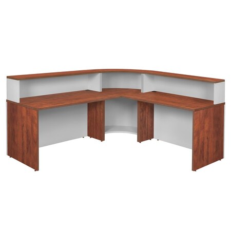 Regency Legacy Curved Reception Desks, 77 D X 42 H, 77 W X Wood, Cherry LCRDS4747TCH